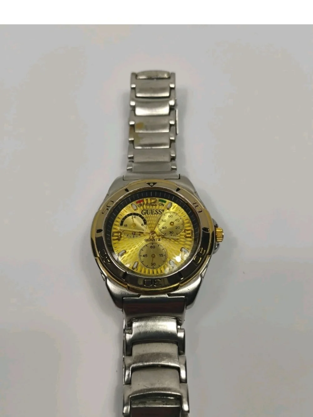 GUESS Two-Tone Gold Dial Stainless Steel Watch